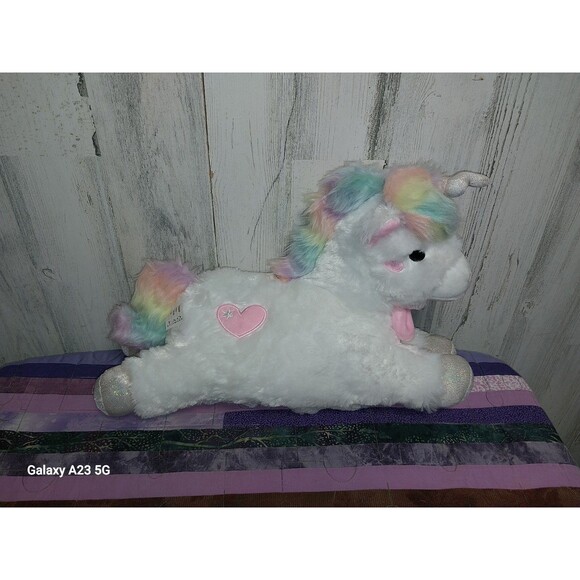 FAO Schwarz 15" Unicorn Plush Stuffed Animal With LED Lights - Picture 1 of 7